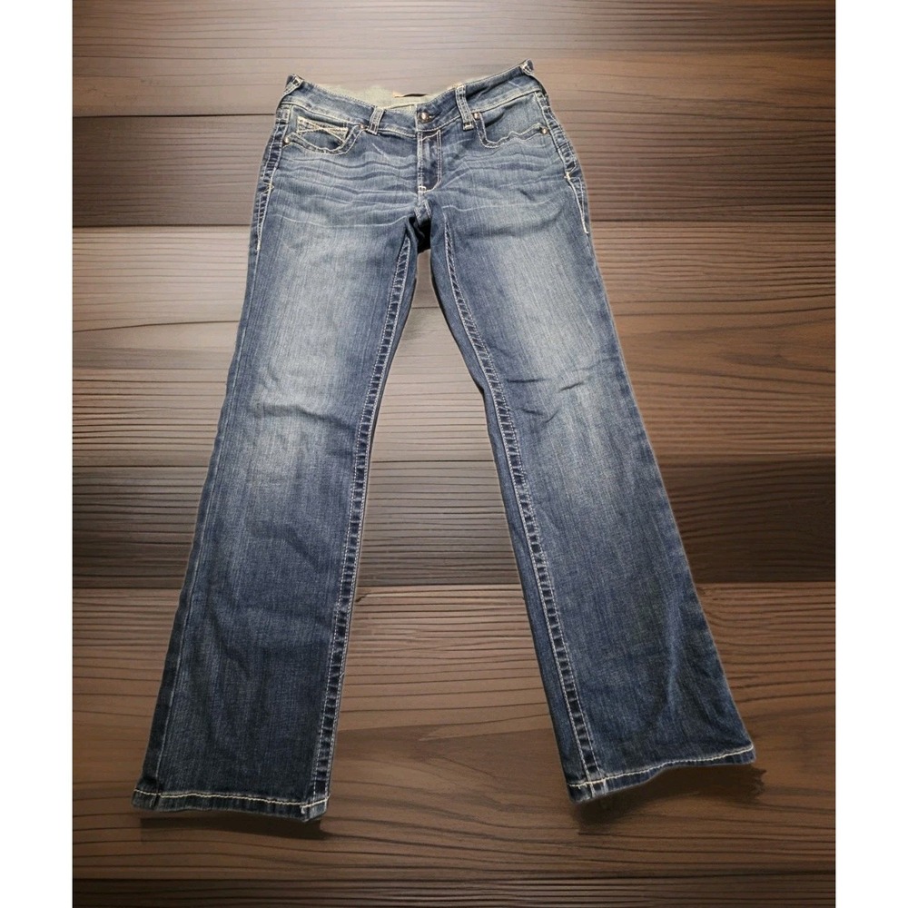 Ariat Real Denim Jeans Womens 29x30 Mid Rise Straight Western Cowgirl Stretch